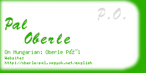 pal oberle business card